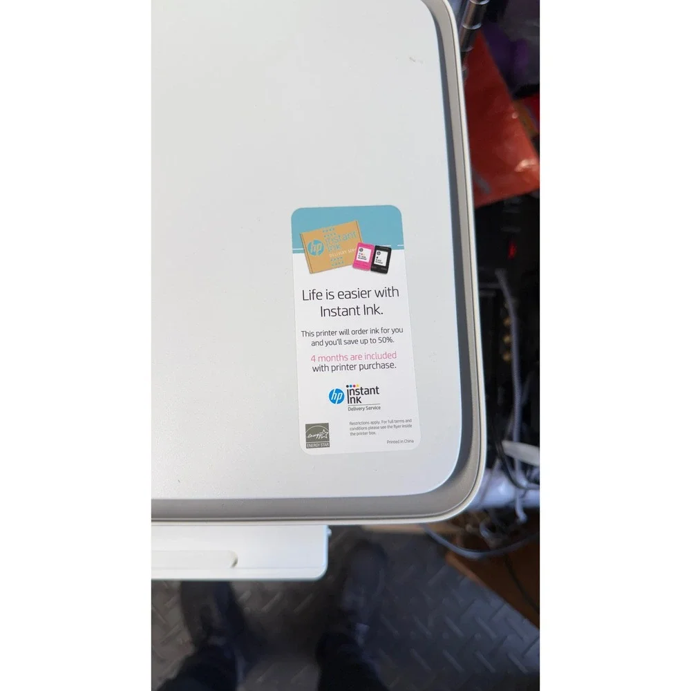 HP DeskJet 2700 All-in-One Wireless Color Inkjet Printer White Grey 7HC67A